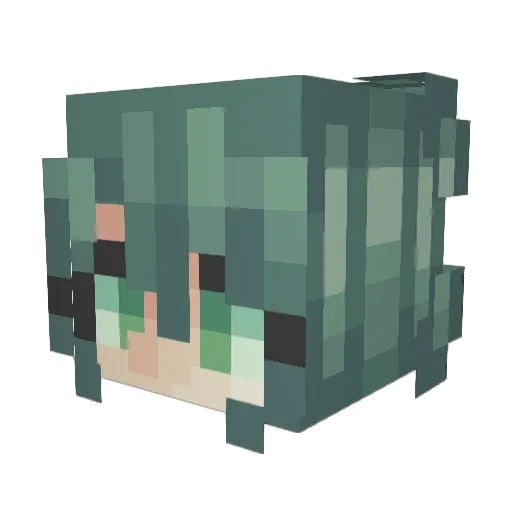 TitanQueen999 Minecraft avatar head, 3D render