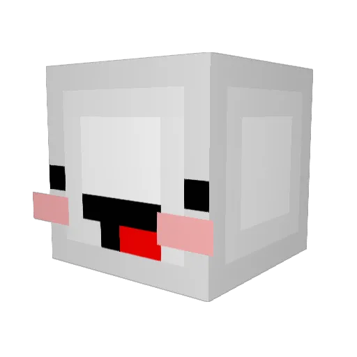 Titan_D Minecraft avatar head, 3D render