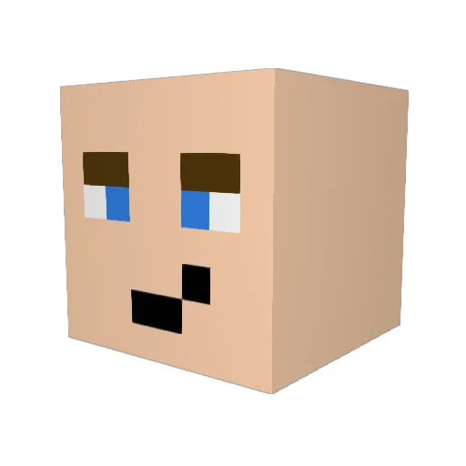 Titandocks Minecraft avatar head, 3D render