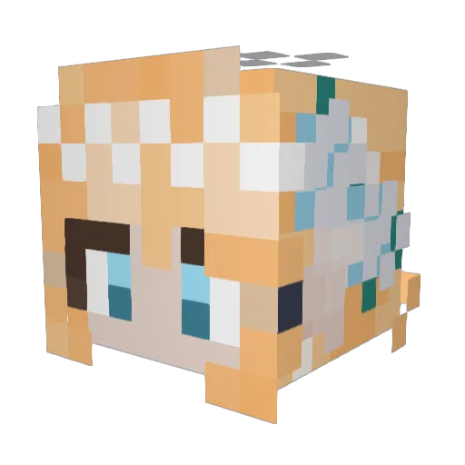 Titaniaa_Weder Minecraft avatar head, 3D render