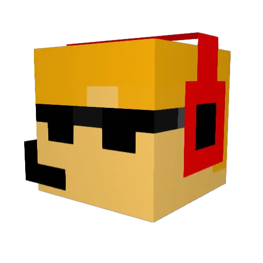 TitaniumBoss Minecraft avatar head, 3D render