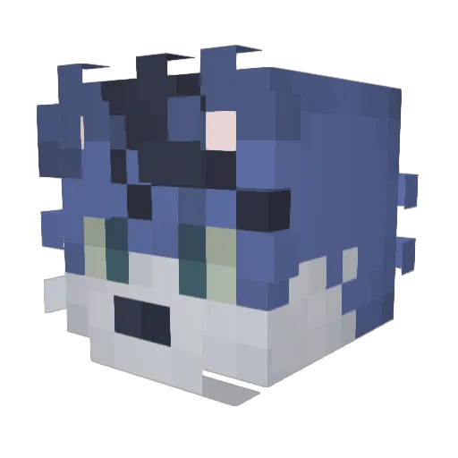 TitaniumGhost07 Minecraft avatar head, 3D render