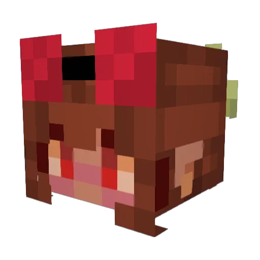 TitaniumGrape Minecraft avatar head, 3D render