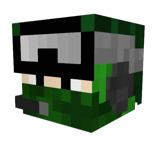 TitaniumSnajper Minecraft avatar head, 3D render