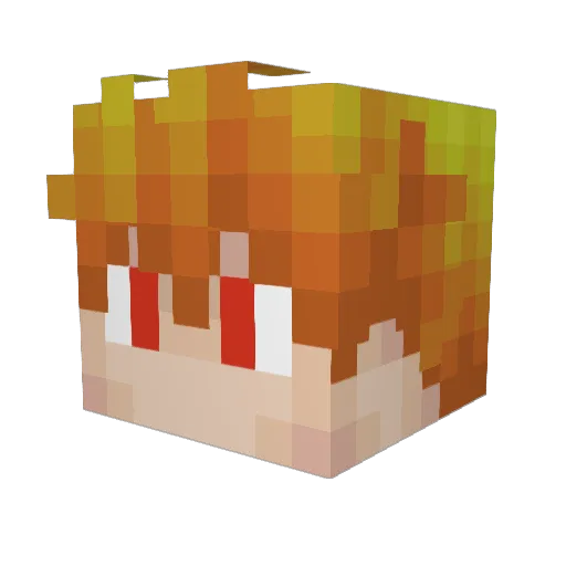TitaniunBot Minecraft avatar head, 3D render