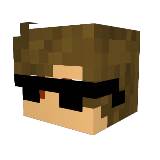 Titantium Minecraft avatar head, 3D render