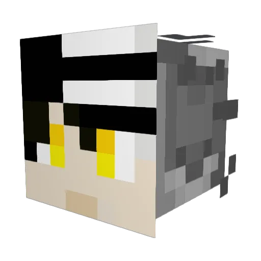 Titchlock Minecraft avatar head, 3D render