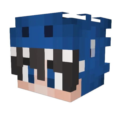 TitchyPIZZA12 Minecraft avatar head, 3D render
