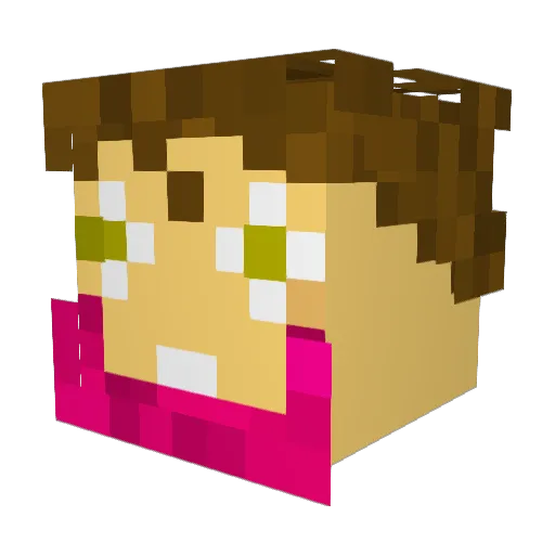Tite05 Minecraft avatar head, 3D render