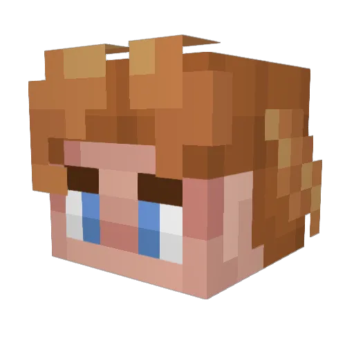 Titefy Minecraft avatar head, 3D render