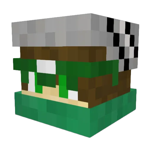 TitiaAna Minecraft avatar head, 3D render