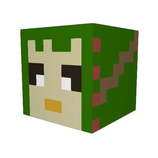 TitianRoom14181 Minecraft avatar head, 3D render