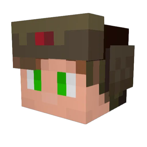 Titidodu Minecraft avatar head, 3D render