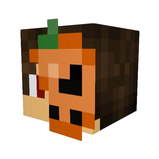 Titidung Minecraft avatar head, 3D render