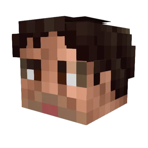 Titiooooo Minecraft avatar head, 3D render