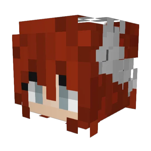 Titisea Minecraft avatar head, 3D render