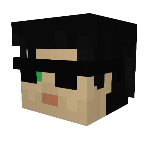 Tito2OO4 Minecraft avatar head, 3D render