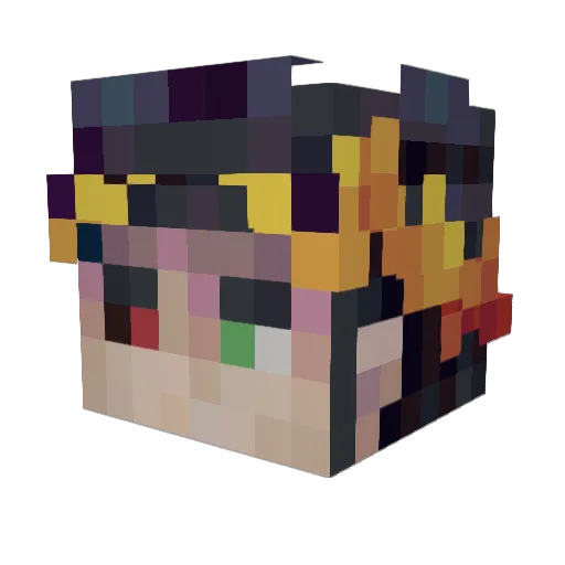 TitoCraft03 Minecraft avatar head, 3D render