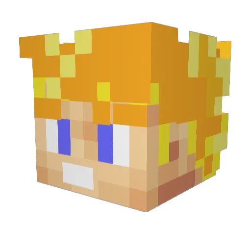 TitoSimo Minecraft avatar head, 3D render
