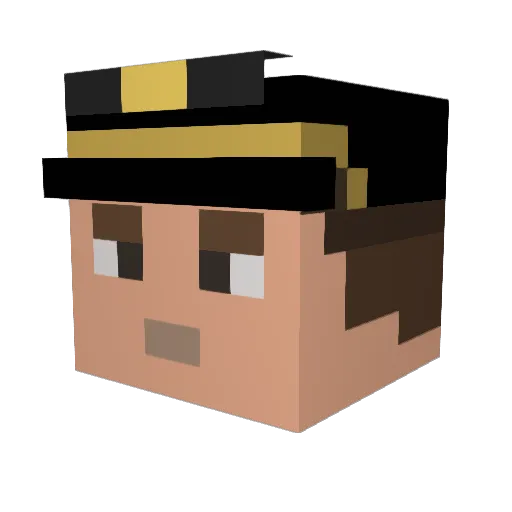Titopar Minecraft avatar head, 3D render