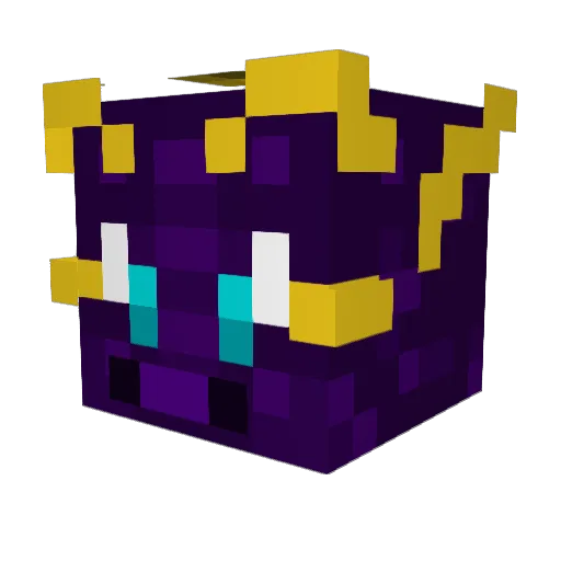 Titoran Minecraft avatar head, 3D render