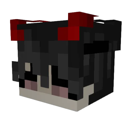 Titorito Minecraft avatar head, 3D render
