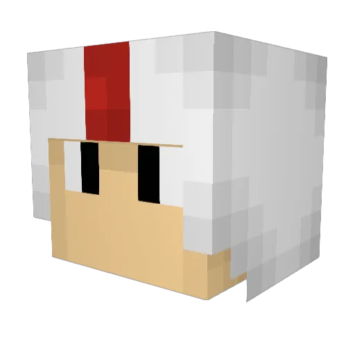 Titosaurio Minecraft avatar head, 3D render