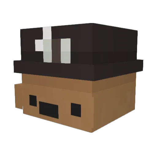 TitoursTv Minecraft avatar head, 3D render