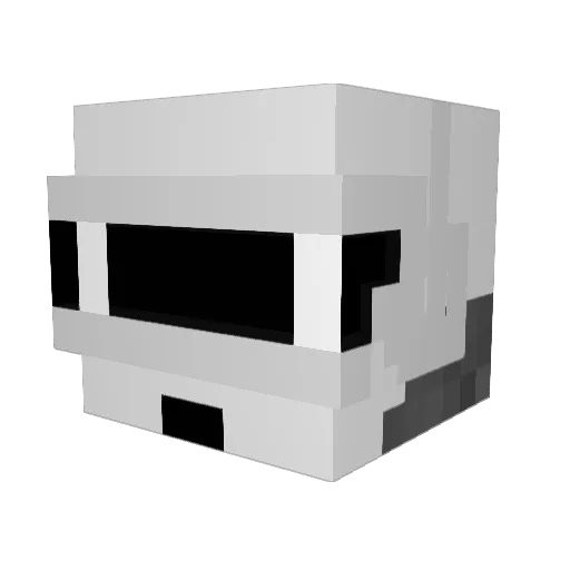 Titpopof Minecraft avatar head, 3D render