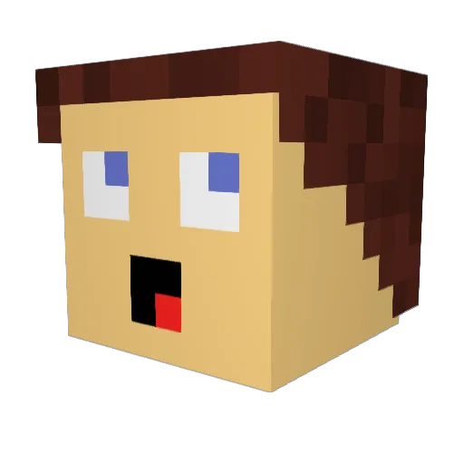Titra29 Minecraft avatar head, 3D render