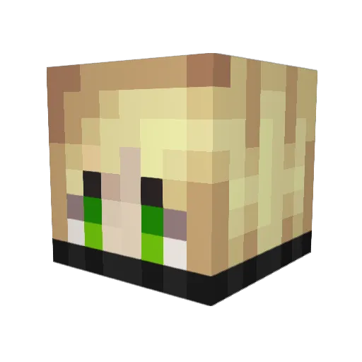 Titsikus Minecraft avatar head, 3D render