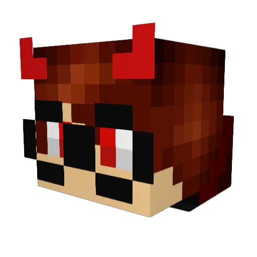 Titulinio Minecraft avatar head, 3D render