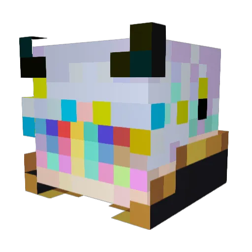 Titzer Minecraft avatar head, 3D render