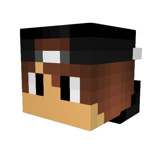 TiuAndreey_ Minecraft avatar head, 3D render