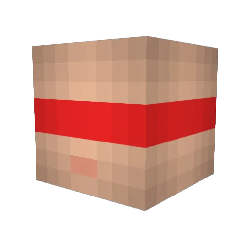 Tiunks Minecraft avatar head, 3D render