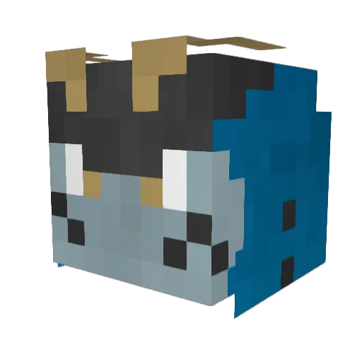 Tiut Minecraft avatar head, 3D render
