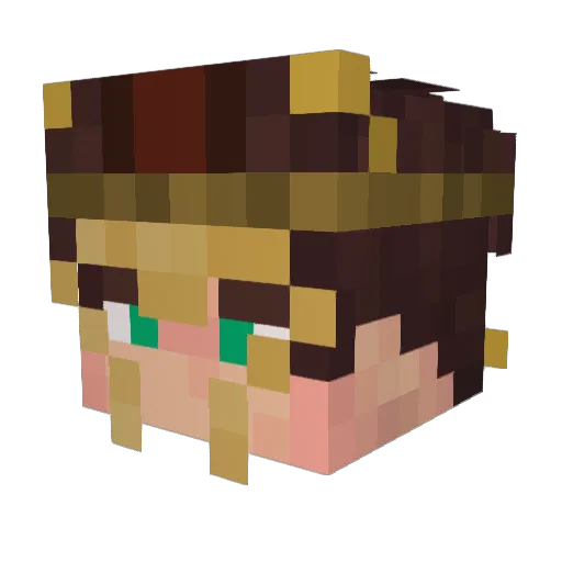 Tiutiun Minecraft avatar head, 3D render