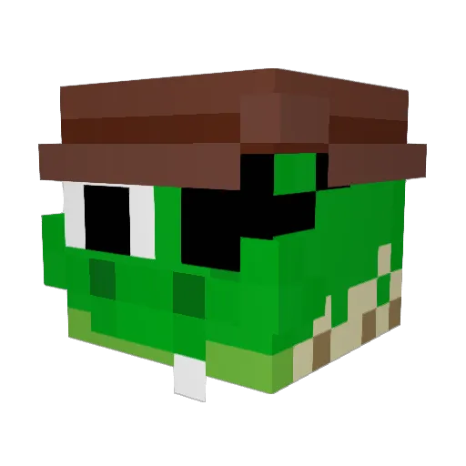 TiuzinDoPastel Minecraft avatar head, 3D render