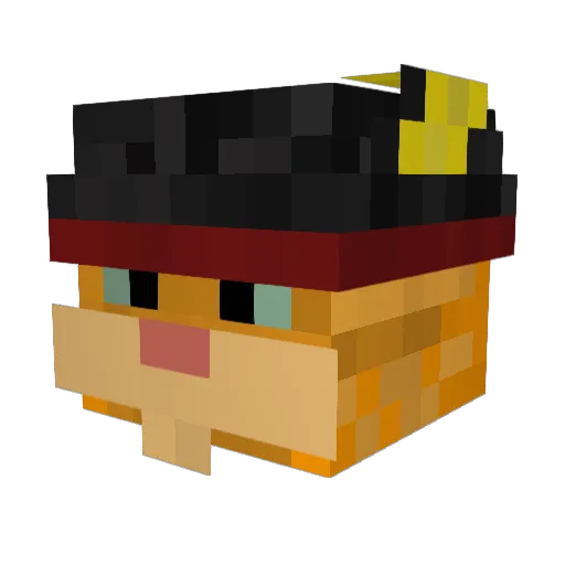 Tivosit Minecraft avatar head, 3D render