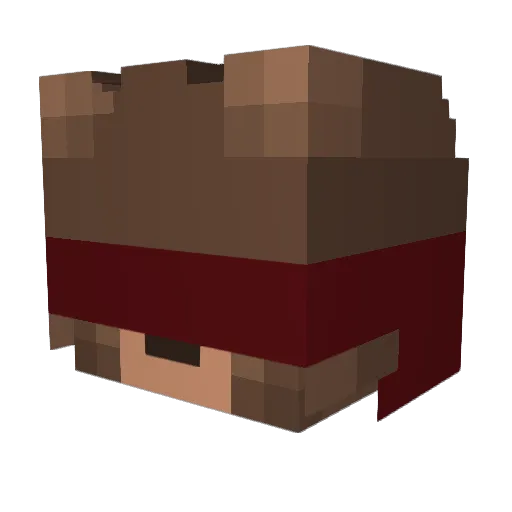 Tivro Minecraft avatar head, 3D render