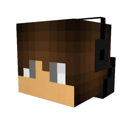 TiwaroS Minecraft avatar head, 3D render
