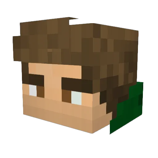 Tix_RSS Minecraft avatar head, 3D render