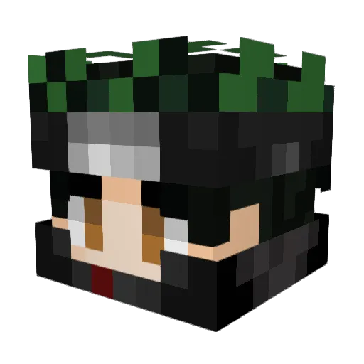 Tixon974 Minecraft avatar head, 3D render