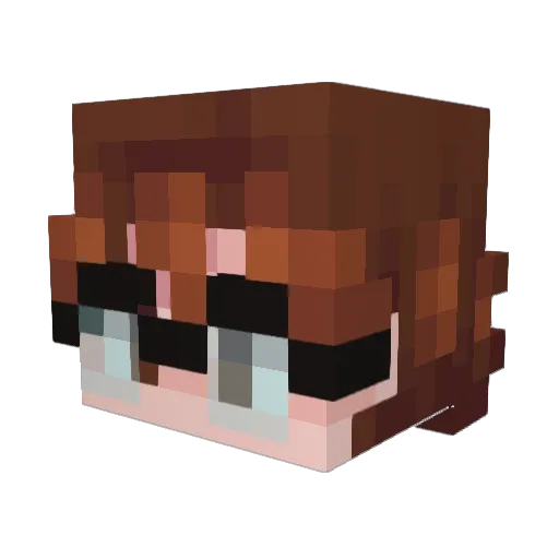 Tixyel Minecraft avatar head, 3D render
