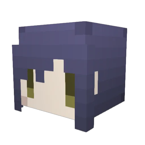 Tixyun Minecraft avatar head, 3D render