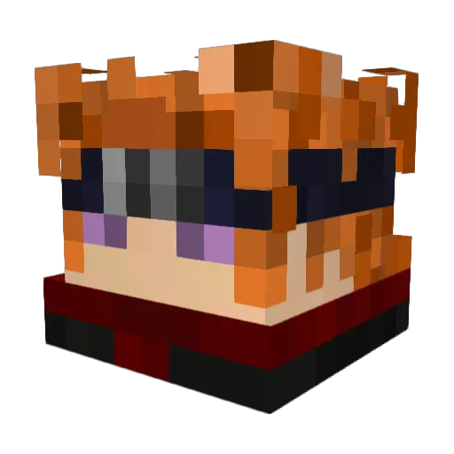 Tiyxo Minecraft avatar head, 3D render