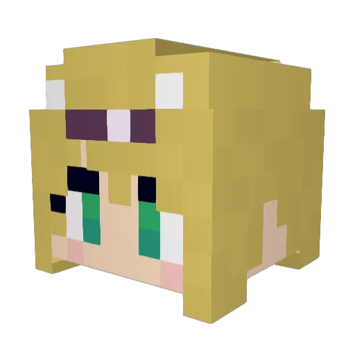 TizP Minecraft avatar head, 3D render