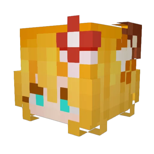 Tizago Minecraft avatar head, 3D render