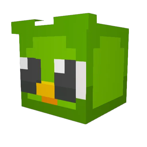 Tizezere Minecraft avatar head, 3D render