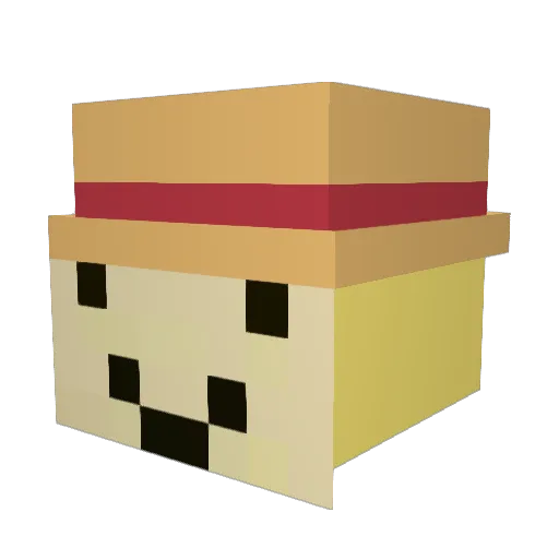 Tizi2612 Minecraft avatar head, 3D render